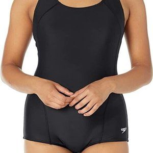 Speedo Women's PowerFlex Princess Seam Ultraback Black Conservative Size 12